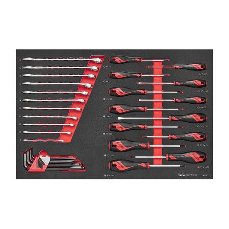 TENG TOOLS 33 Piece Screwdriver (Flat, PH, Torx), Wrench and Hex Key TTEMD33